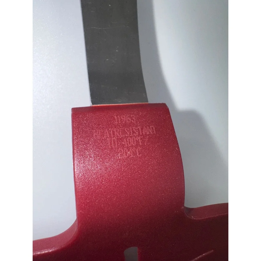 Amco Houseworks Flexible Spatula Set Snowflake Red Maple Leaf Burgundy Stainless